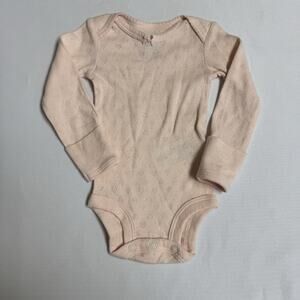 Carter's Long Sleeve Bodysuit Infant Girls Size Newborn Light Pink